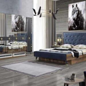 غرفة نوم كامله الملكة خشب مودرن