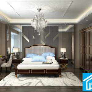 غرفة نوم ملكية كاملة بالدولاب والتسريحة