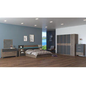 غرفة نوم كلاسيك كامله كافية غي رصاصي