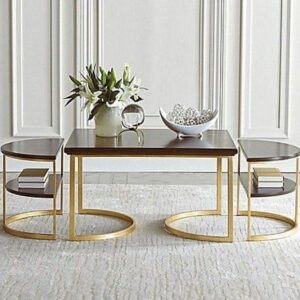 ترابيزة قهوة-أسود و ذهبي